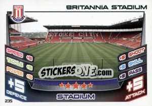 Sticker Britannia Stadium - English Premier League 2012-2013. Match Attax n. 235 - Topps