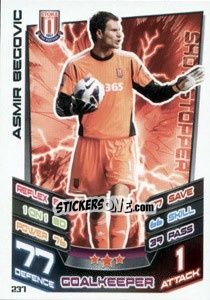 Sticker Asmir Begovic - English Premier League 2012-2013. Match Attax n. 237 - Topps