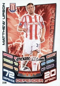 Sticker Matthew Upson - English Premier League 2012-2013. Match Attax n. 239 - Topps