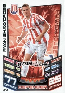 Sticker Ryan Shawcross - English Premier League 2012-2013. Match Attax n. 242 - Topps