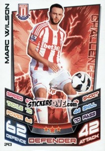 Sticker Marc Wilson - English Premier League 2012-2013. Match Attax - Topps