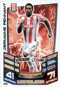 Sticker Jermaine Pennant - English Premier League 2012-2013. Match Attax n. 246 - Topps