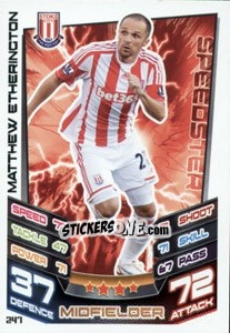 Sticker Matthew Etherington - English Premier League 2012-2013. Match Attax n. 247 - Topps