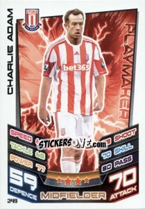 Sticker Charlie Adam - English Premier League 2012-2013. Match Attax n. 249 - Topps