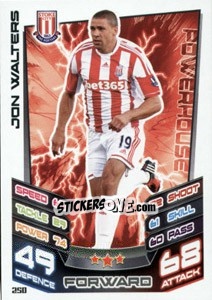 Sticker Jon Walters - English Premier League 2012-2013. Match Attax n. 250 - Topps