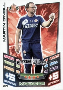 Sticker Martin O'Neill - English Premier League 2012-2013. Match Attax n. 254 - Topps