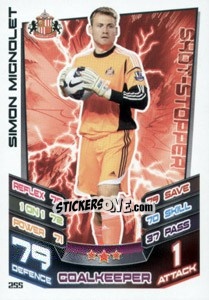 Sticker Simon Mignolet - English Premier League 2012-2013. Match Attax n. 255 - Topps