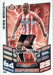 Sticker Wes Brown - English Premier League 2012-2013. Match Attax n. 258 - Topps