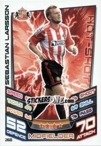 Sticker Sebastian Larsson - English Premier League 2012-2013. Match Attax n. 260 - Topps