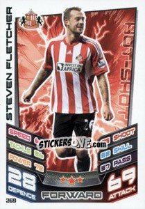 Sticker Steven Fletcher - English Premier League 2012-2013. Match Attax n. 269 - Topps