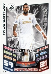 Sticker Kyle Bartley - English Premier League 2012-2013. Match Attax n. 278 - Topps