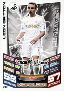 Sticker Leon Britton - English Premier League 2012-2013. Match Attax n. 279 - Topps