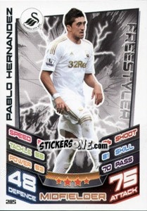Sticker Pablo Hernandez - English Premier League 2012-2013. Match Attax n. 285 - Topps