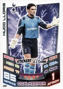 Sticker Hugo Lloris - English Premier League 2012-2013. Match Attax - Topps