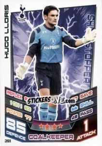 Sticker Hugo Lloris - English Premier League 2012-2013. Match Attax n. 291 - Topps