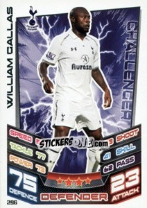 Sticker William Gallas - English Premier League 2012-2013. Match Attax n. 296 - Topps