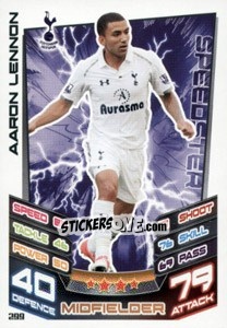 Sticker Aaron Lennon - English Premier League 2012-2013. Match Attax n. 299 - Topps