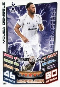 Sticker Mousa Dembele - English Premier League 2012-2013. Match Attax n. 301 - Topps