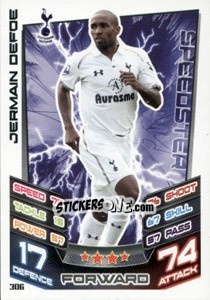 Sticker Jermain Defoe - English Premier League 2012-2013. Match Attax - Topps