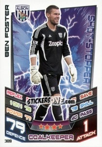 Sticker Ben Foster - English Premier League 2012-2013. Match Attax n. 309 - Topps