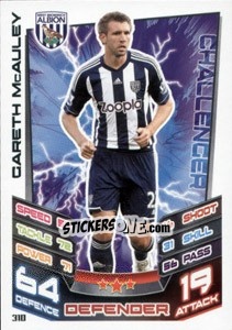 Sticker Gareth McAuley - English Premier League 2012-2013. Match Attax n. 310 - Topps
