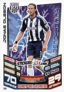 Sticker Jonas Olsson - English Premier League 2012-2013. Match Attax n. 311 - Topps