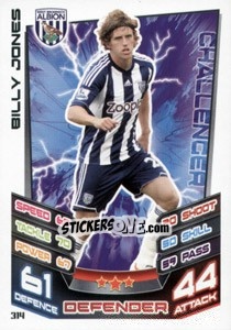 Sticker Billy Jones - English Premier League 2012-2013. Match Attax - Topps