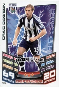 Sticker Craig Dawson - English Premier League 2012-2013. Match Attax - Topps