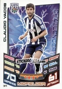 Sticker Claudio Yacob - English Premier League 2012-2013. Match Attax - Topps