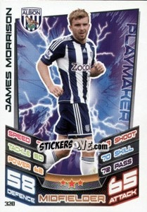 Sticker James Morrison - English Premier League 2012-2013. Match Attax n. 320 - Topps