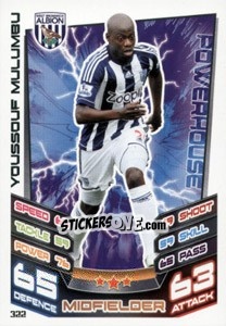 Figurina Youssouf Mulumbu - English Premier League 2012-2013. Match Attax n. 322 - Topps