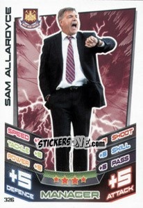 Figurina Sam Allardyce - English Premier League 2012-2013. Match Attax - Topps