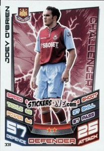 Sticker Joey O'Brien - English Premier League 2012-2013. Match Attax n. 331 - Topps