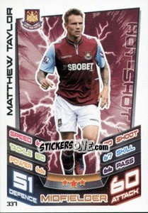Sticker Matthew Taylor - English Premier League 2012-2013. Match Attax - Topps