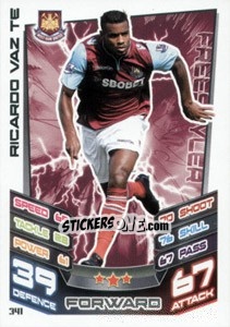 Sticker Ricardo Vaz Te - English Premier League 2012-2013. Match Attax n. 341 - Topps