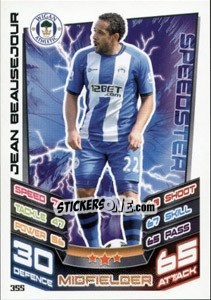 Sticker Jean Beausejour - English Premier League 2012-2013. Match Attax n. 355 - Topps