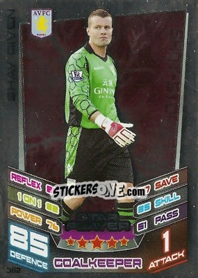 Sticker Shay Given - English Premier League 2012-2013. Match Attax n. 362 - Topps