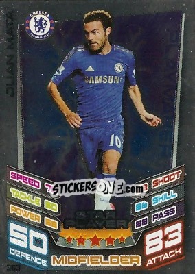 Sticker Juan Mata - English Premier League 2012-2013. Match Attax n. 363 - Topps