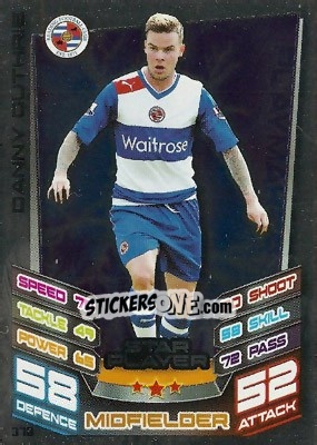 Sticker Danny Guthrie - English Premier League 2012-2013. Match Attax - Topps
