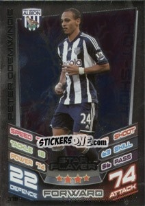 Sticker Peter Odemwingie - English Premier League 2012-2013. Match Attax n. 378 - Topps