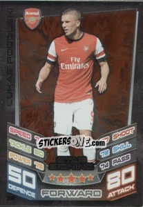 Sticker Lukas Podolski - English Premier League 2012-2013. Match Attax - Topps