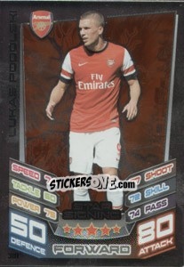 Sticker Lukas Podolski - English Premier League 2012-2013. Match Attax n. 381 - Topps