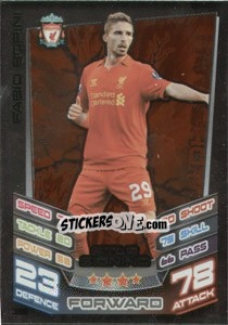 Figurina Fabio Borini - English Premier League 2012-2013. Match Attax - Topps