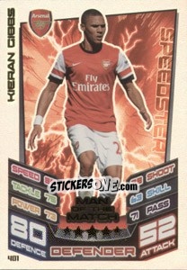 Sticker Kieran Gibbs - English Premier League 2012-2013. Match Attax n. 401 - Topps