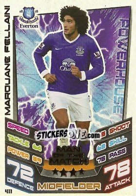 Sticker Marouane Fellaini - English Premier League 2012-2013. Match Attax n. 411 - Topps