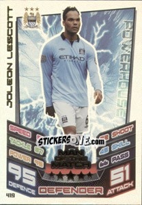 Sticker Joleon Lescott - English Premier League 2012-2013. Match Attax n. 419 - Topps