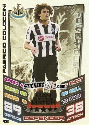 Sticker Fabricio Coloccini - English Premier League 2012-2013. Match Attax - Topps