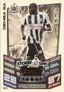 Sticker Demba Ba - English Premier League 2012-2013. Match Attax n. 427 - Topps