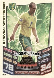 Sticker Steven Whittaker - English Premier League 2012-2013. Match Attax n. 428 - Topps
