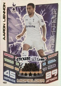 Sticker Aaron Lennon - English Premier League 2012-2013. Match Attax - Topps
